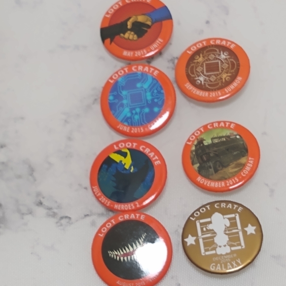 Loot Crate Other - Loot Crate Button Pins Bundle